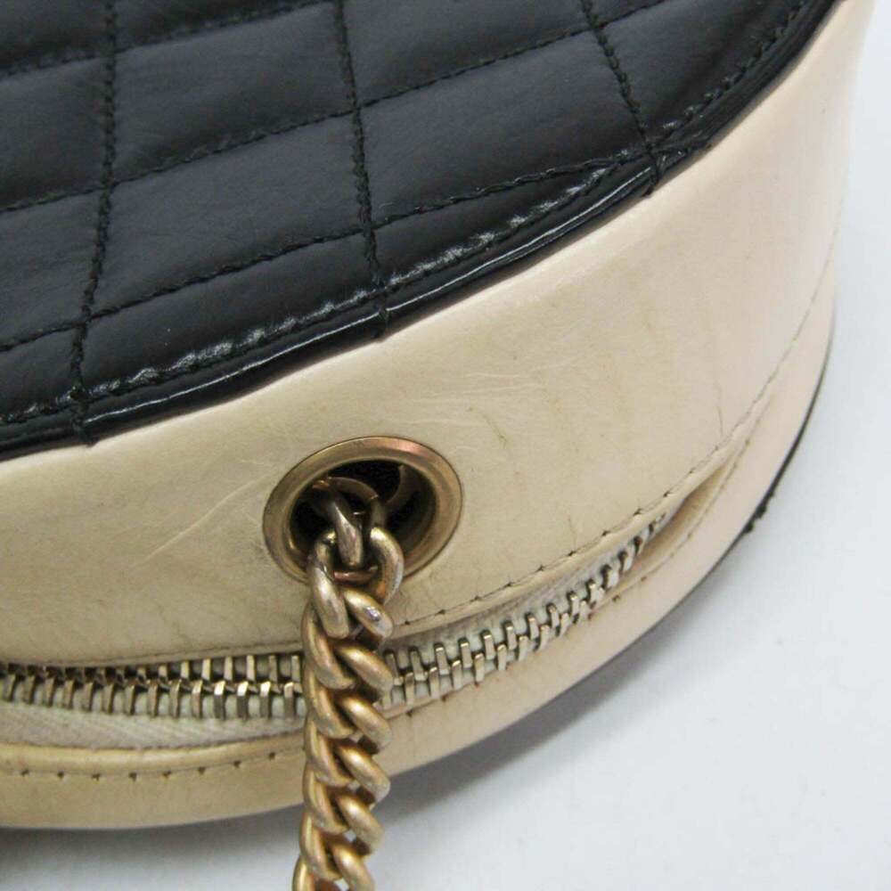 CHANEL Black Leather Logo Shoulder Bag - Picture 6 of 15